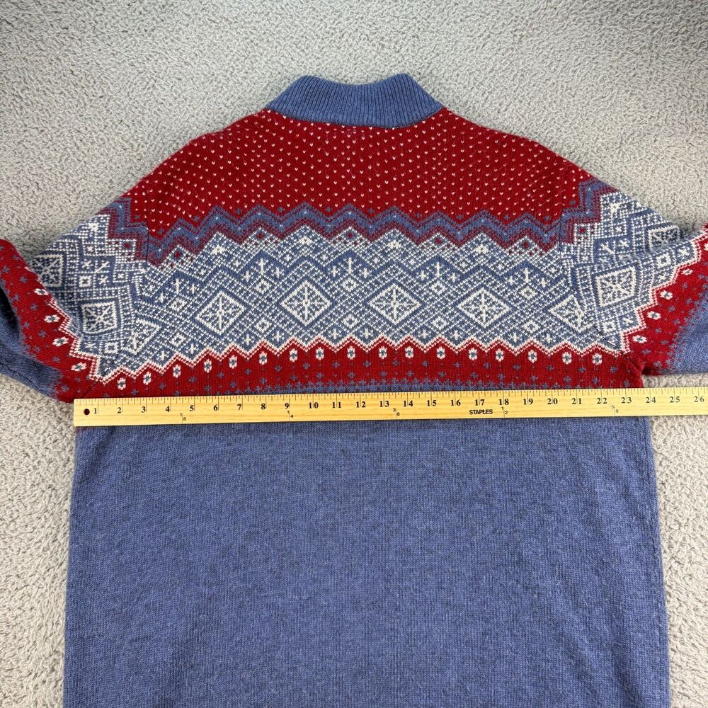 Vineyard Vines Fair Isle 1/4 Zip Sweater Mens XL Blue Merino Wool Alpaca Blend - Picture 8 of 12